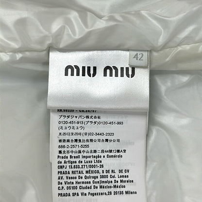 Miu Miu Jacket 42 XS Blue White Red Knit Winter Zip Up Wool — view 5