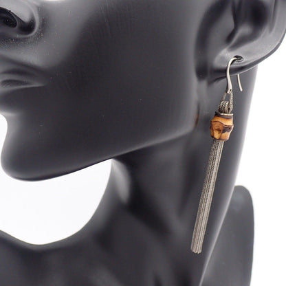 Gucci Tassel Drop Earrings 925 Sterling Silver Bamboo Pawn — view 6
