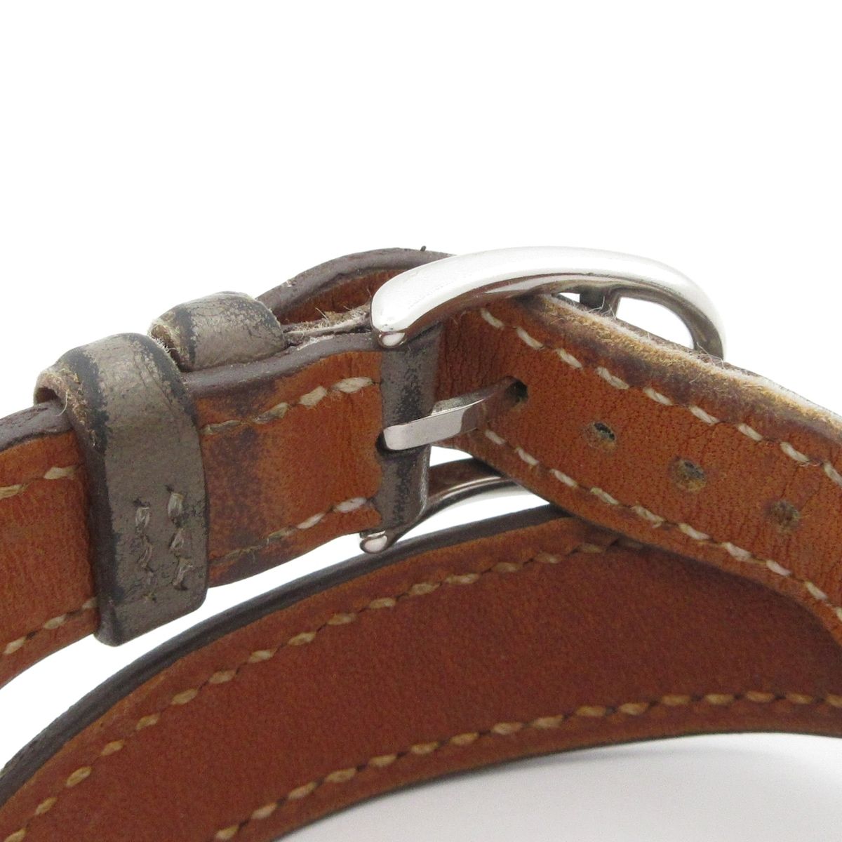 Hermes Watch Cape Cod SS Leather Belt L White — view 4