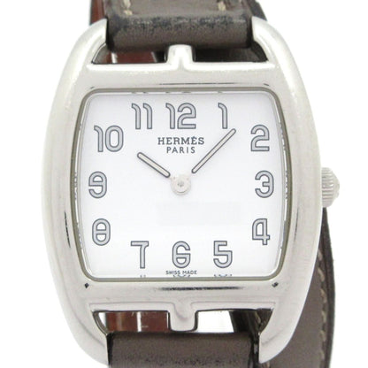 Hermes Watch Cape Cod SS Leather Belt L White