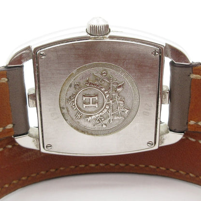 Hermes Watch Cape Cod SS Leather Belt L White — view 3
