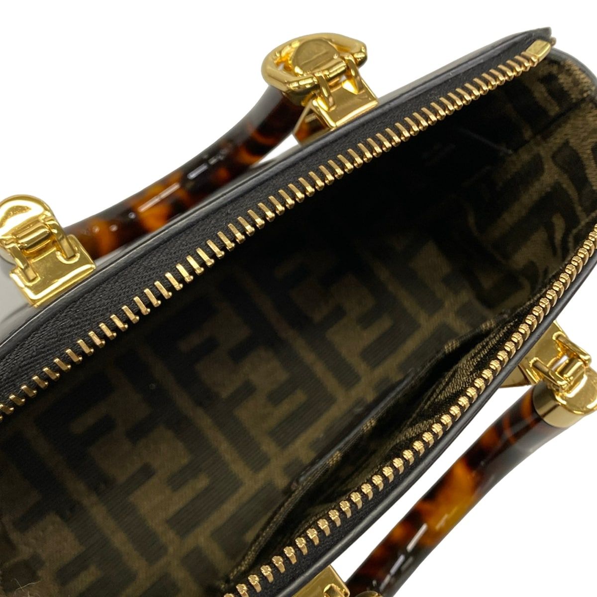 Fendi Handbag Mini Visible Black Bag Leather — view 7