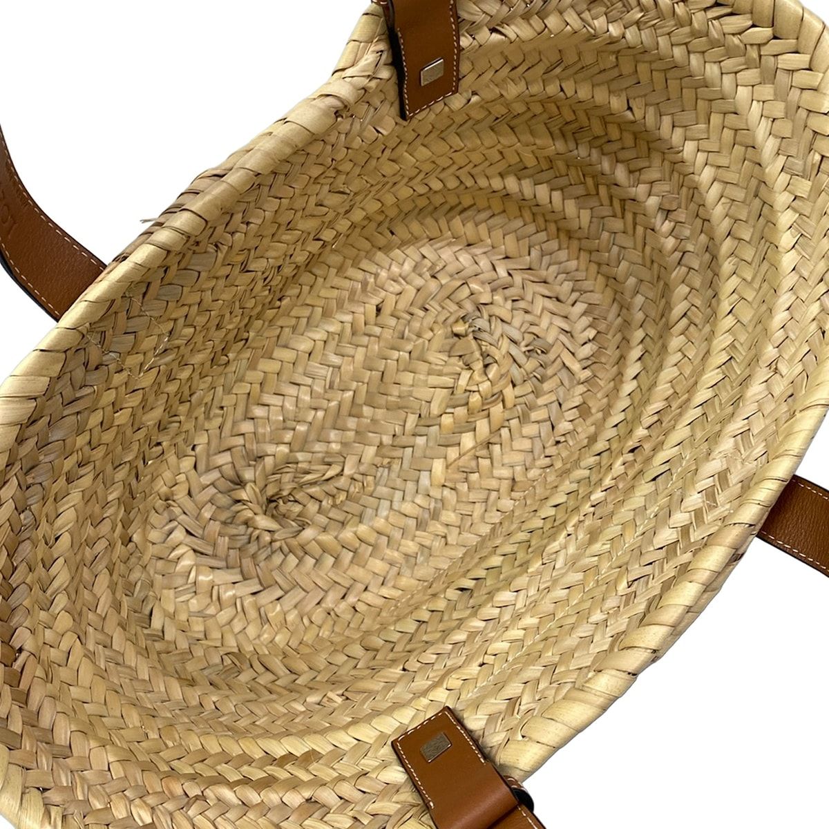 Loewe Tote Basket Beige Dark Brown Leather — view 7