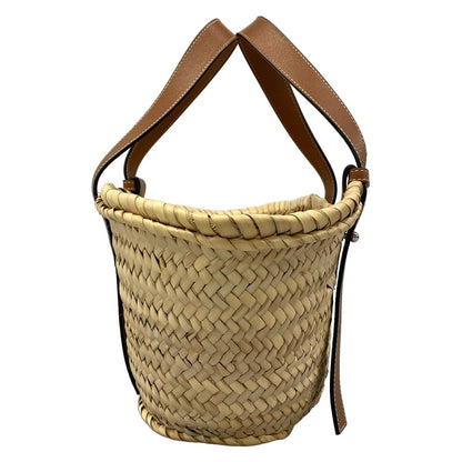 Loewe Tote Basket Beige Dark Brown Leather — view 4