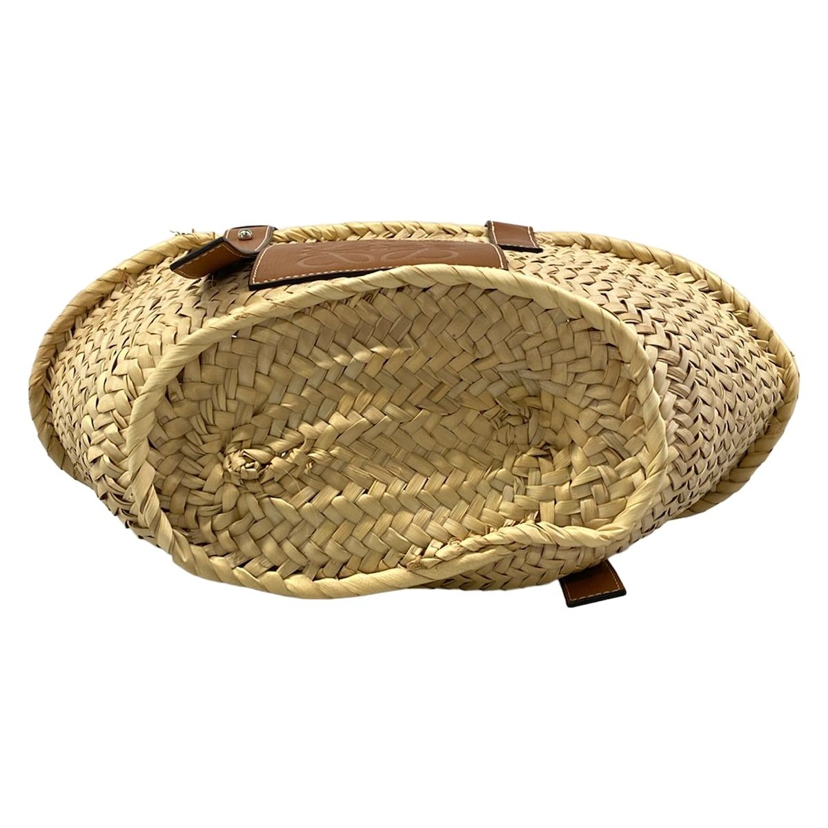 Loewe Tote Basket Beige Dark Brown Leather — view 5