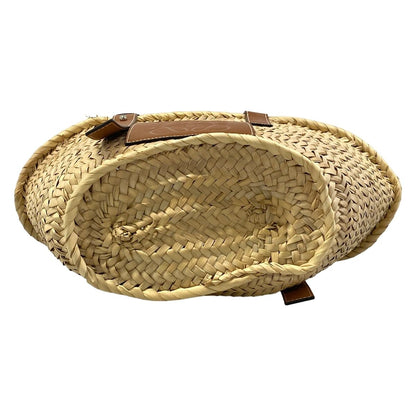 Loewe Tote Basket Beige Dark Brown Leather — view 5