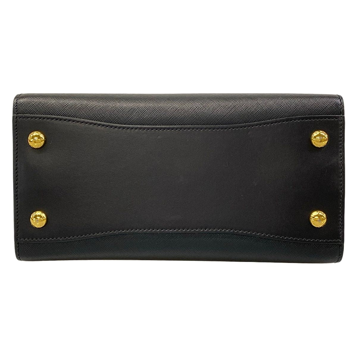 Prada Handbag Bibliotheque Black Red Leather — view 5
