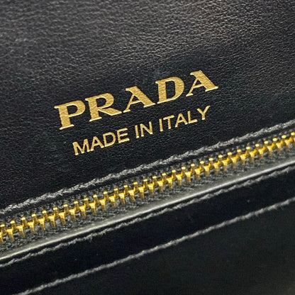 Prada Handbag Bibliotheque Black Red Leather — view 9
