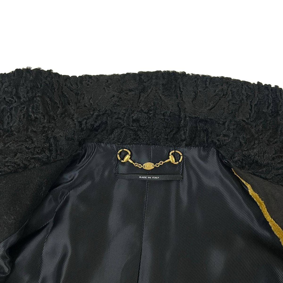 Gucci Jacket 36 S Dark Yellow Black Long Sleeve Velour Autumn — view 7