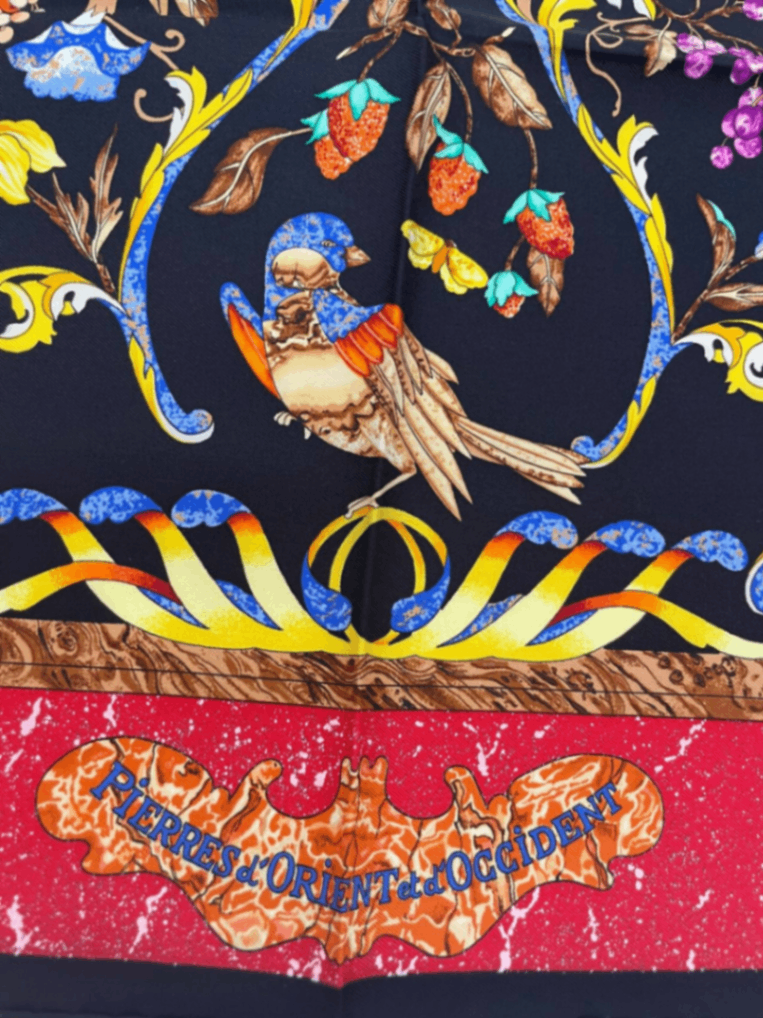 Hermes Carre 90 Pierres D Orient Et D Occident Oriental Stone and Western — view 7
