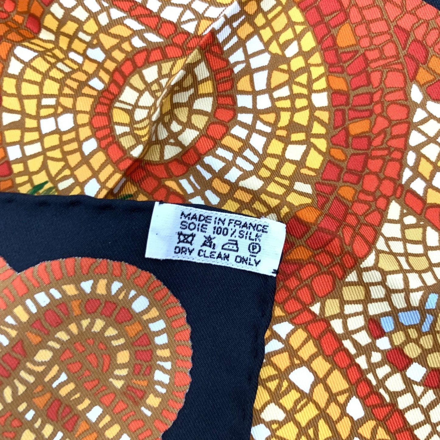 Hermes Carre 90 Sous le Cedre Under the Cedar Multicolor Silk Scarf — view 9