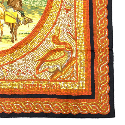 Hermes Carre 90 Sous le Cedre Under the Cedar Multicolor Silk Scarf — view 6