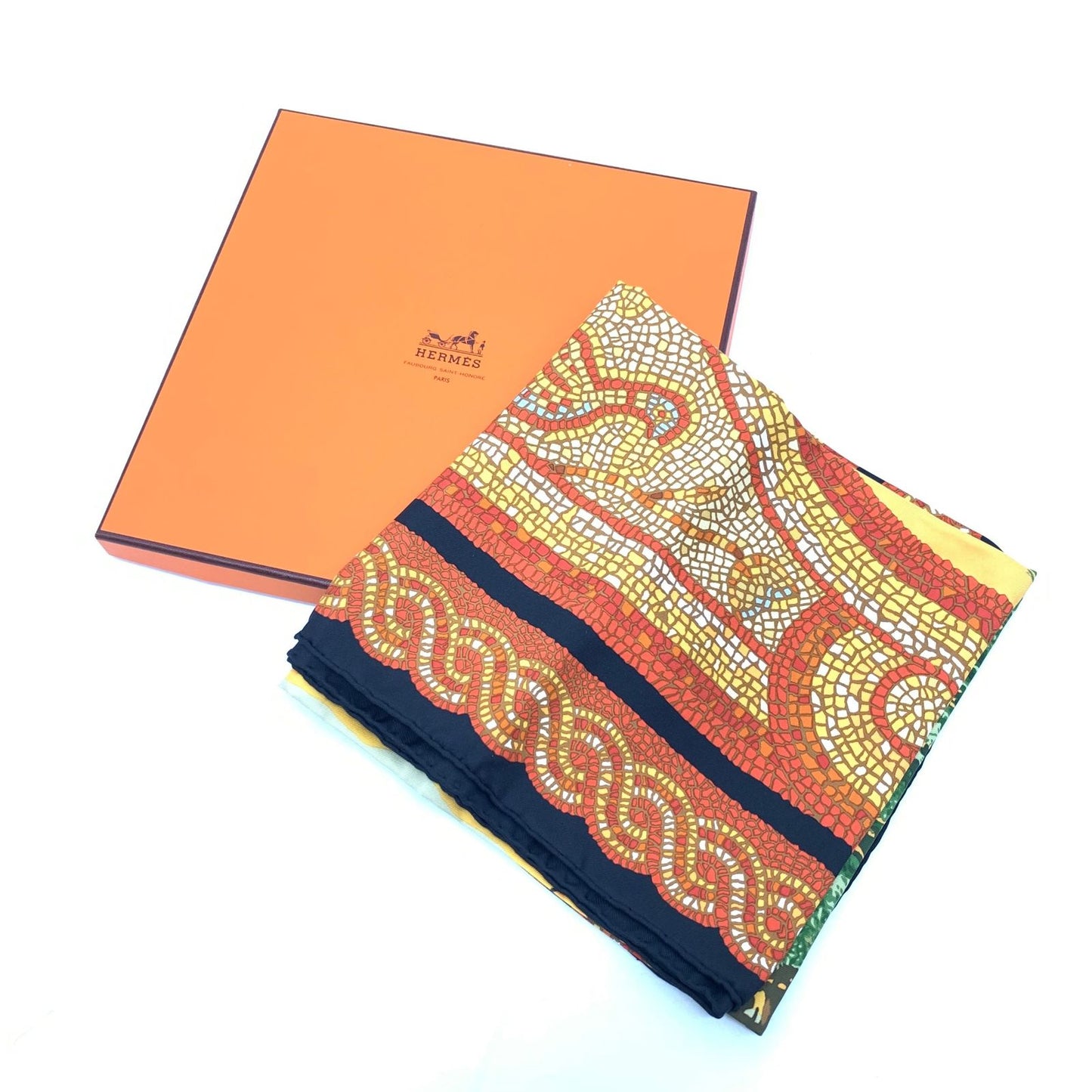 Hermes Carre 90 Sous le Cedre Under the Cedar Multicolor Silk Scarf — view 2