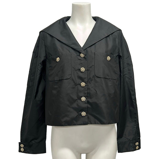 Chanel Jacket 36 S Black Long Sleeve Short Length Sarah Color Cruise Collection