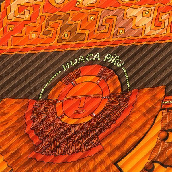 Hermes Pleated Scarf Orange — view 3