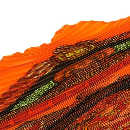 Hermes Pleated Scarf Orange — view 7
