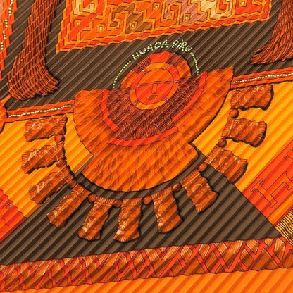 Hermes Pleated Scarf Orange — view 6