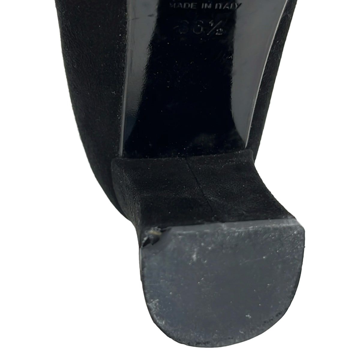 Fendi Short Boots 36 1 Black Yellow Logo Tape — view 8