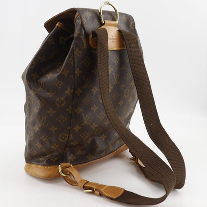 Louis Vuitton Montsouris GM Monogram Canvas Brown Backpack — view 3