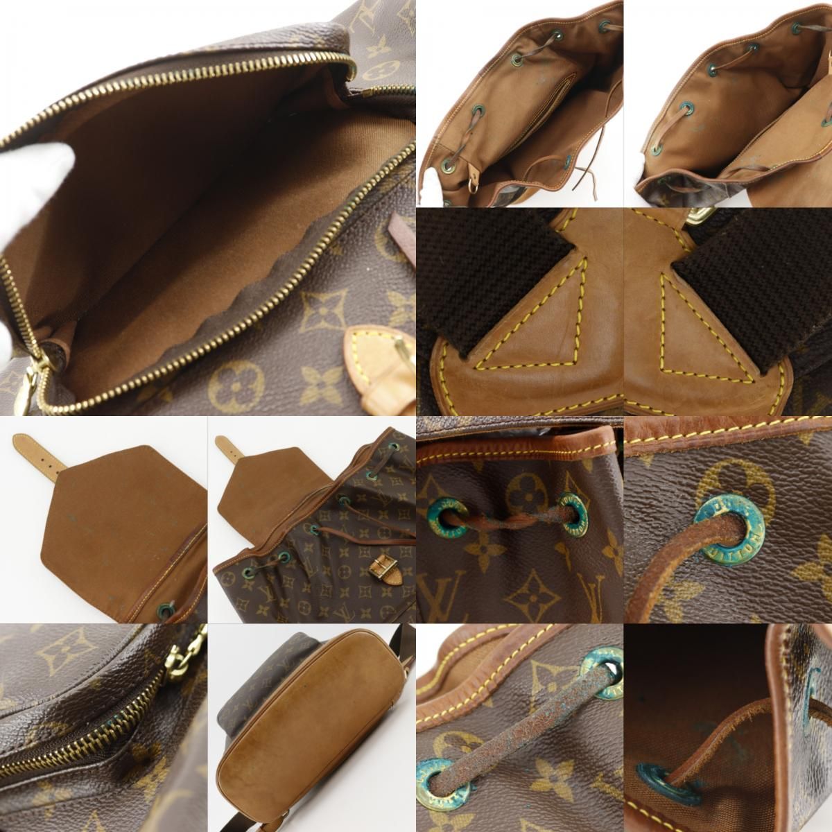 Louis Vuitton Montsouris GM Monogram Canvas Brown Backpack — view 8