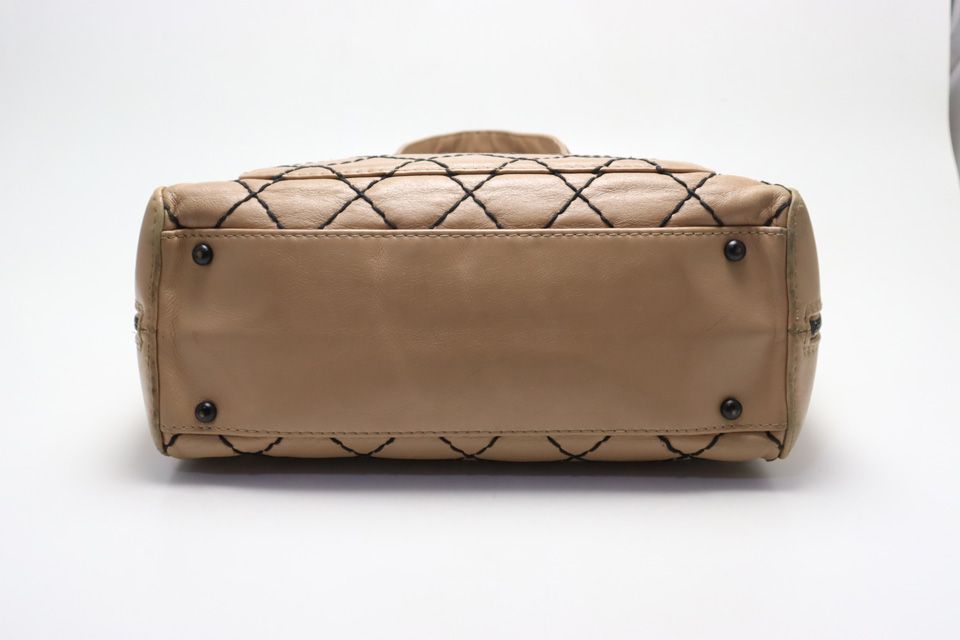 Chanel Wild Stitch Gunmetal Leather Handbag — view 3
