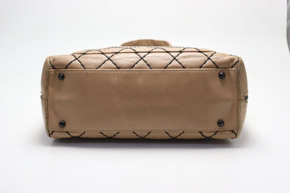 Chanel Wild Stitch Gunmetal Leather Handbag — view 3