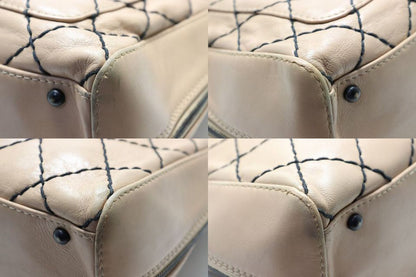 Chanel Wild Stitch Gunmetal Leather Handbag — view 4