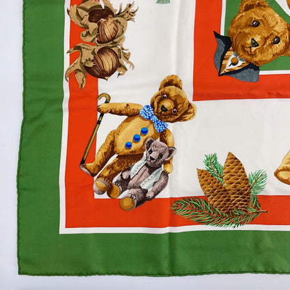 Hermes Carre 90 Confidets Descoeurs Friends of the Heart Green Multicolor Silk — view 4