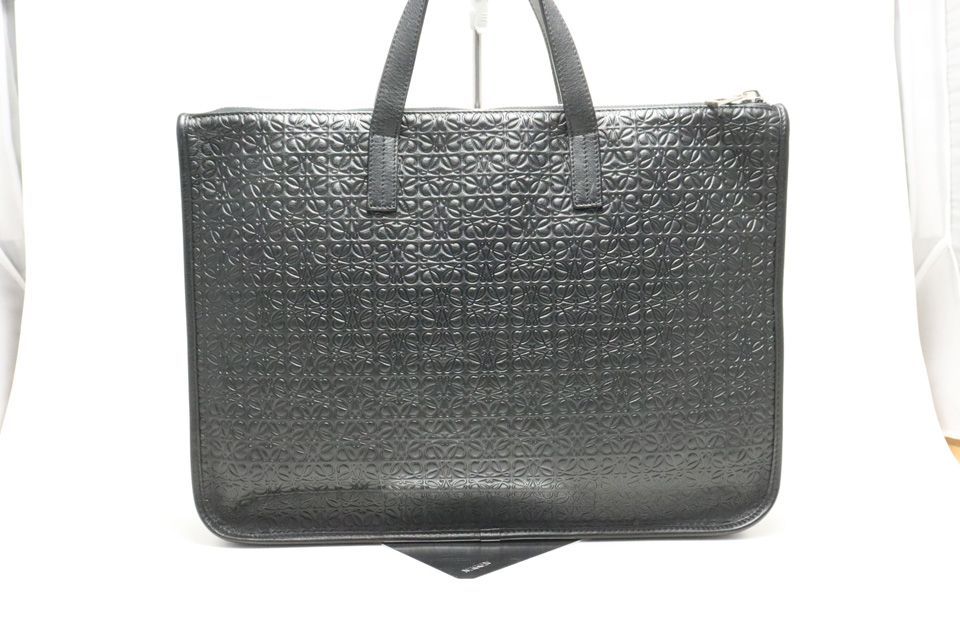 Loewe Repeat Anagram Leather Business Briefcase — view 2