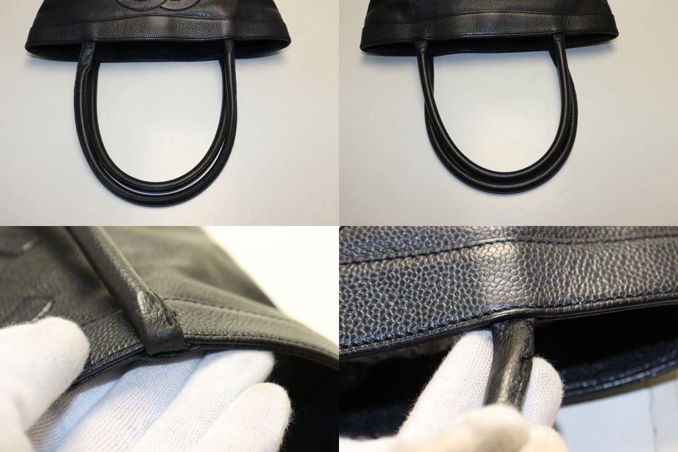Chanel Caviar Leather CC Logo GD Tote — view 8