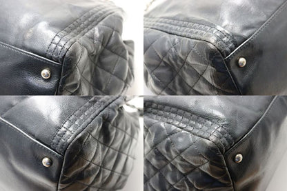Chanel 16 Jumbo CC Logo Quilted Leather Chain Shoulder Bag — view 4