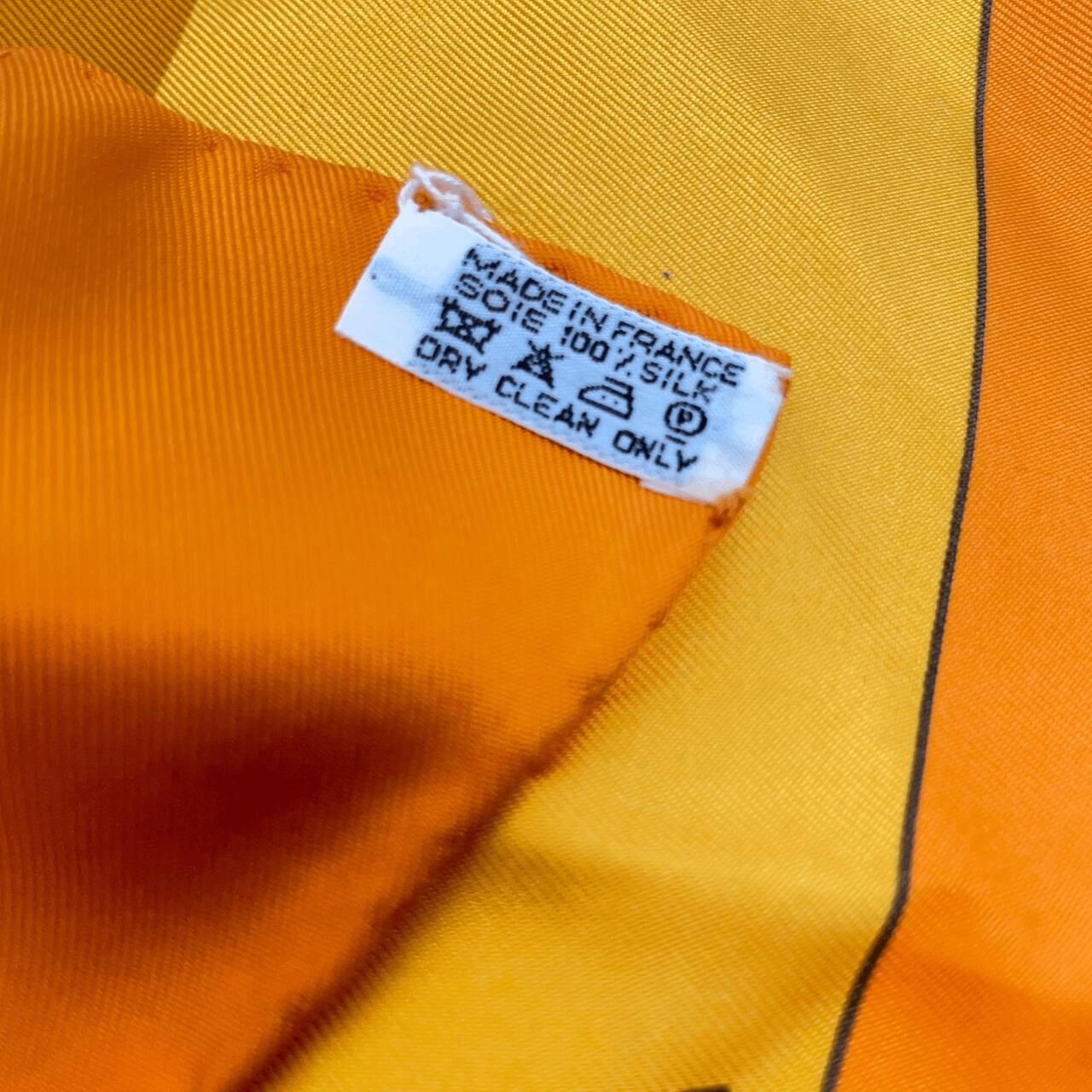 Hermes Carre 90 Des Plages the Charm of the Normandy Coast Orange Silk 100% — view 7
