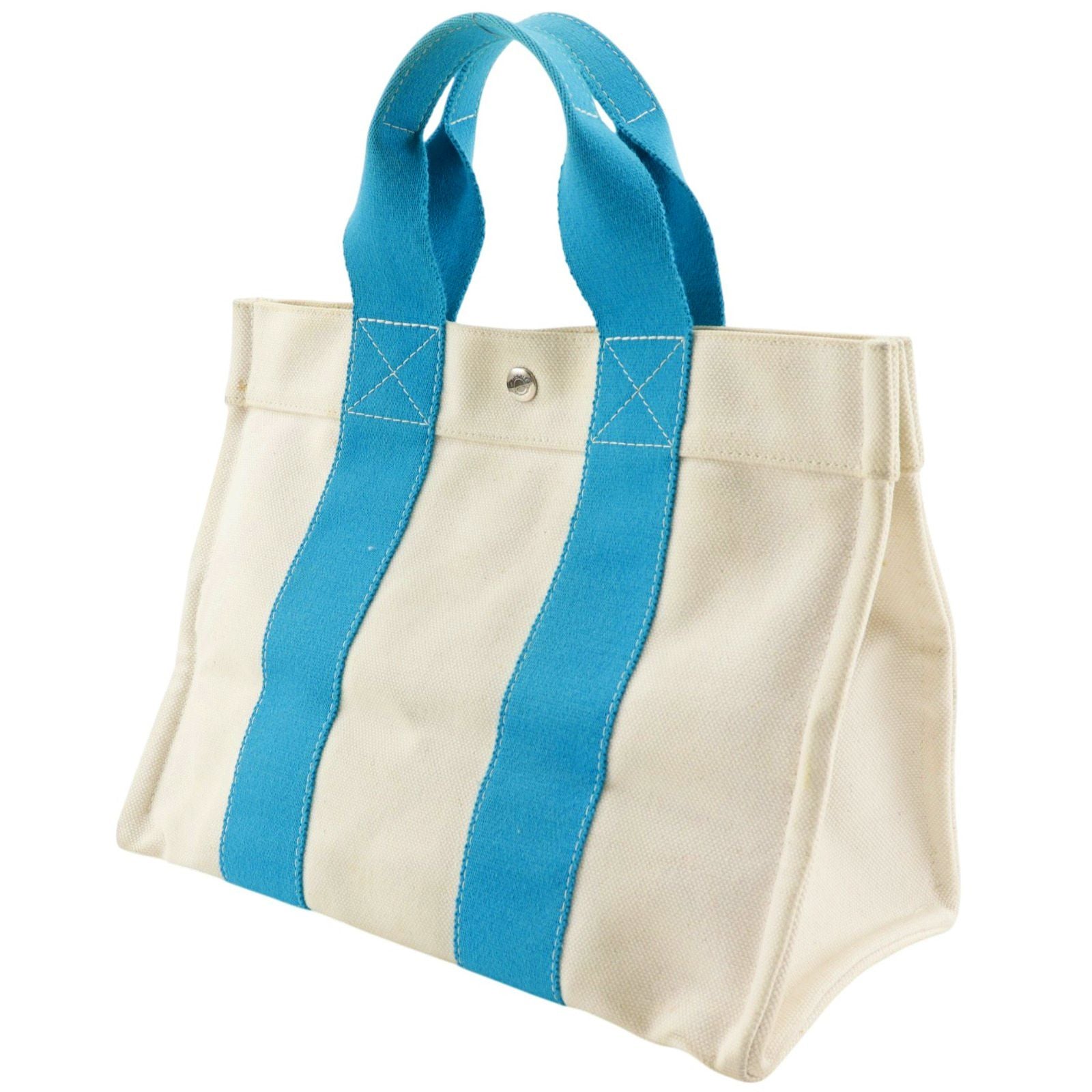 Hermes Bora PM Canvas White Tote — view 2