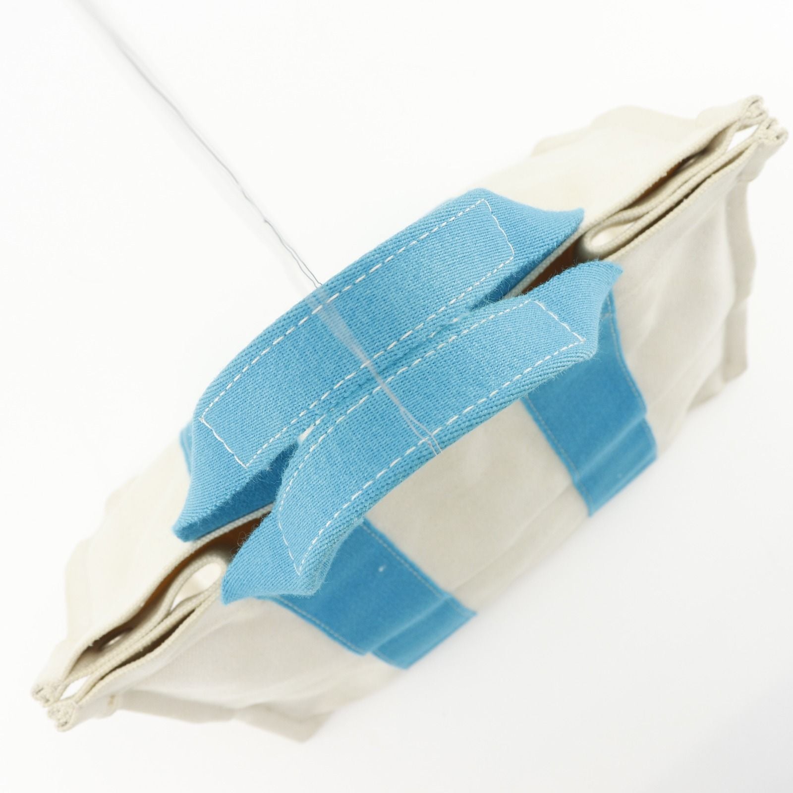 Hermes Bora PM Canvas White Tote — view 5