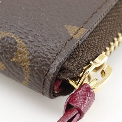 Louis Vuitton Portefeuille Clemence Zip Around Monogram Canvas Fuchsia — view 5