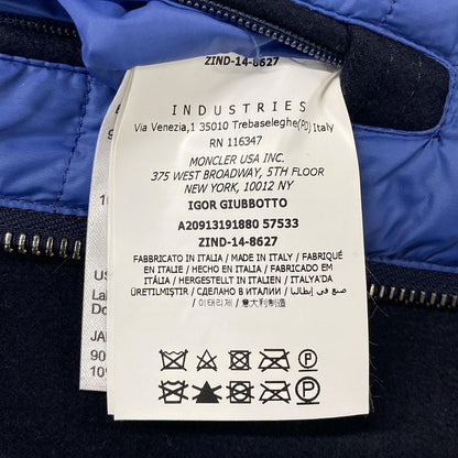 Moncler Down Jacket 3 L Igor Dark Navy Winter Wool — view 4