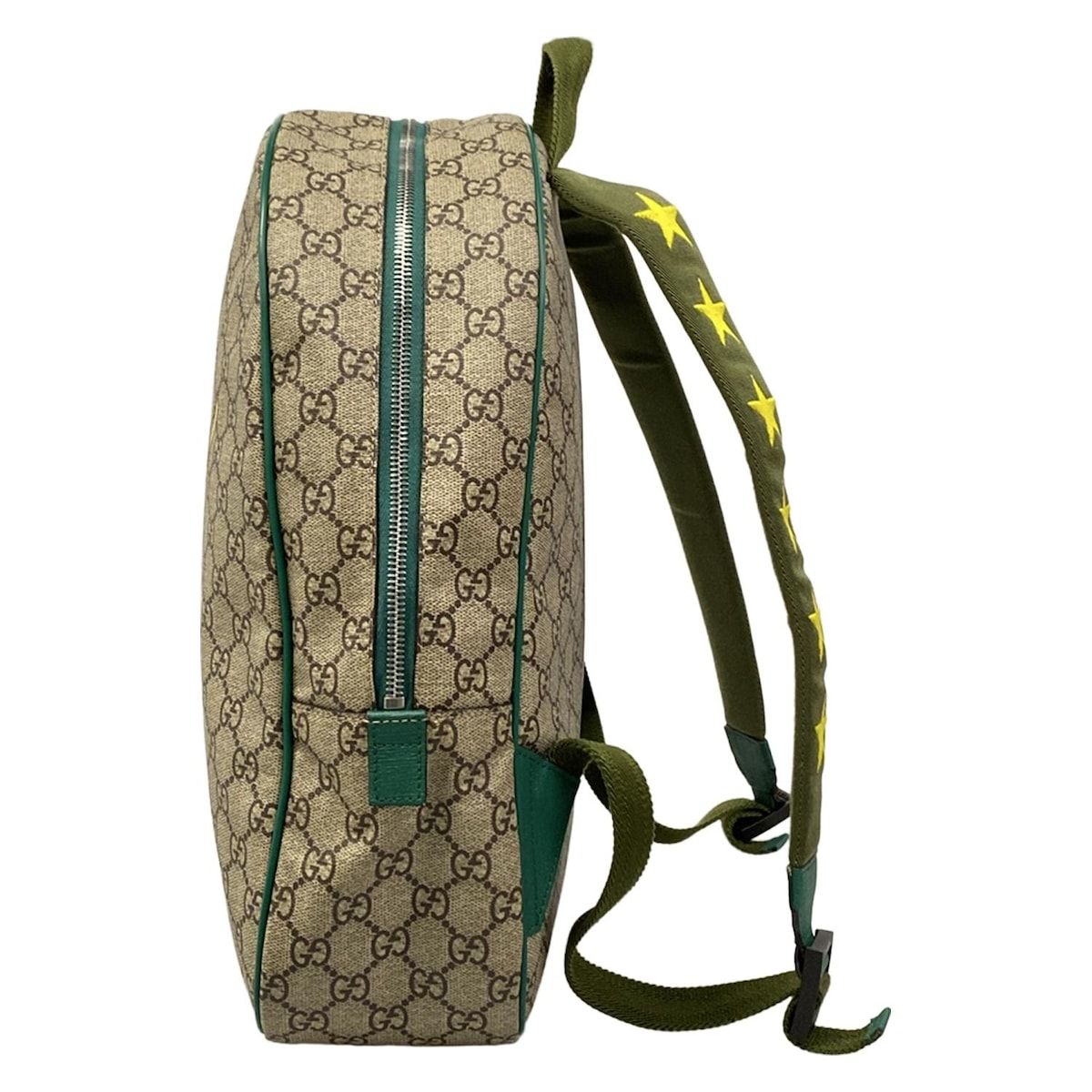 Gucci Backpack Children's GG Supreme Beige Green Multi Beetle Print — view 4