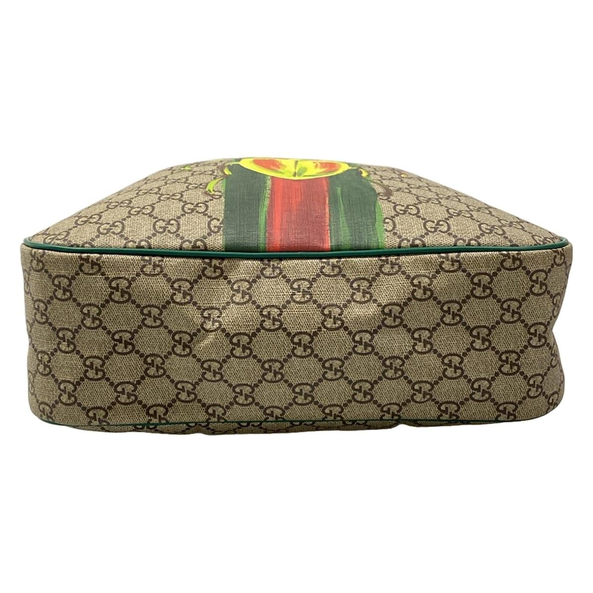 Gucci Backpack Children's GG Supreme Beige Green Multi Beetle Print — view 5