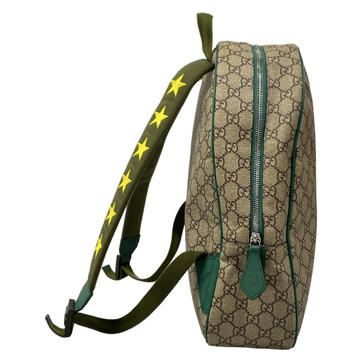 Gucci Backpack Children's GG Supreme Beige Green Multi Beetle Print — view 2