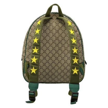 Gucci Backpack Children's GG Supreme Beige Green Multi Beetle Print — view 3