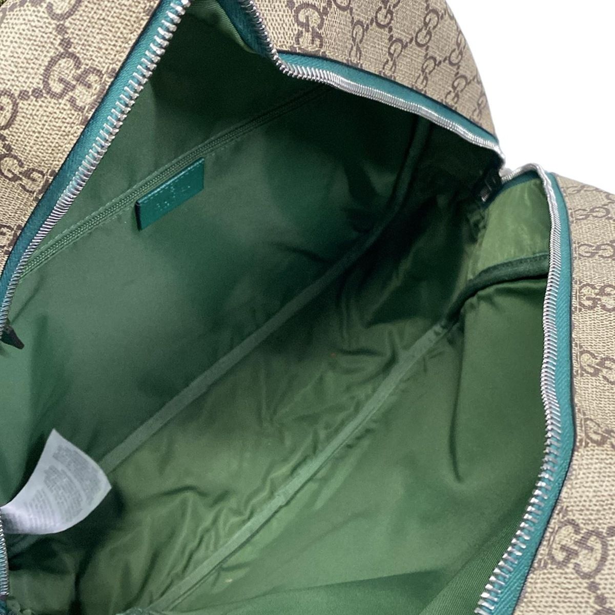 Gucci Backpack Children's GG Supreme Beige Green Multi Beetle Print — view 7