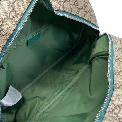 Gucci Backpack Children's GG Supreme Beige Green Multi Beetle Print — view 7