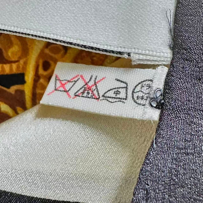 Dior Silk Scarf Logo Gold Chain Black — view 8