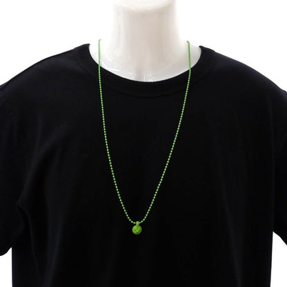Chrome Hearts Rubber Cross Ball Necklace Lava Light Green — view 8