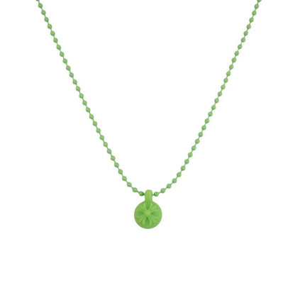 Chrome Hearts Rubber Cross Ball Necklace Lava Light Green — view 2