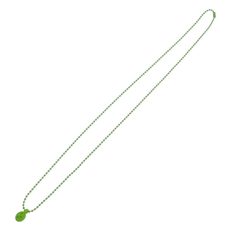 Chrome Hearts Rubber Cross Ball Necklace Lava Light Green — view 5