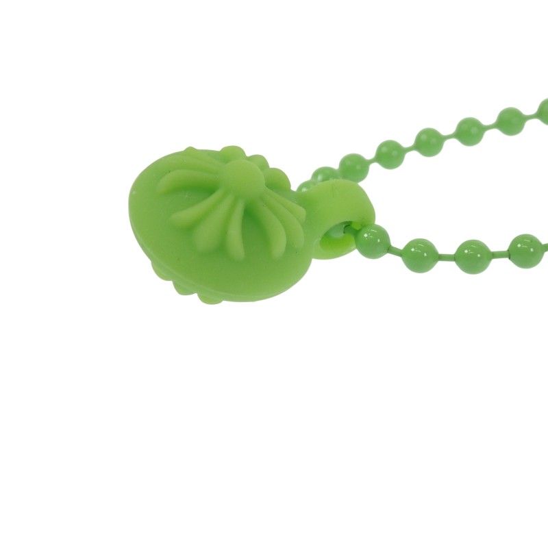 Chrome Hearts Rubber Cross Ball Necklace Lava Light Green — view 3