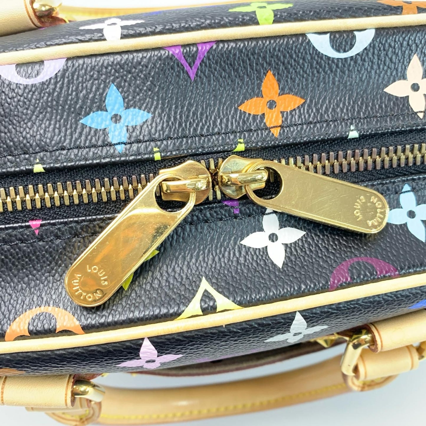 Louis Vuitton Monogram Multicolor Handbag Noir Gold — view 5