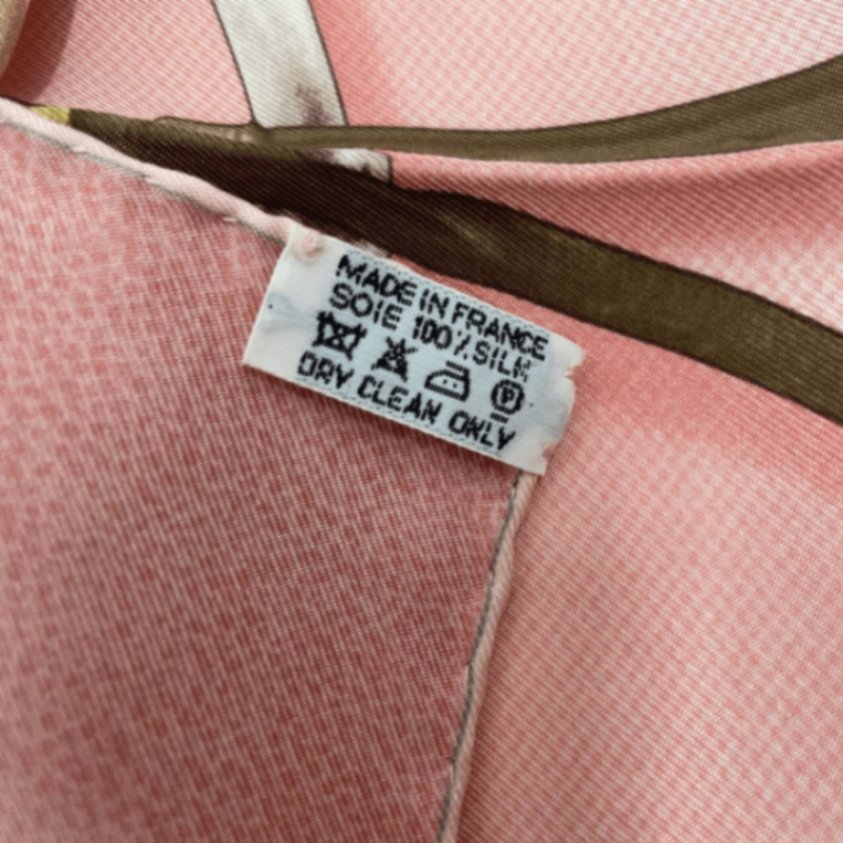 Hermes Carre 90 Projets Carres Planning Power Pink Silk 100% Scarf — view 8