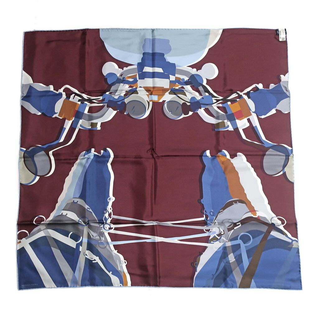 Hermes Carre 90 Double Face Drive ME Crazy Scarf — view 2